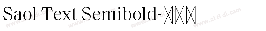 Saol Text Semibold字体转换 Saol Text Semibold字体转换